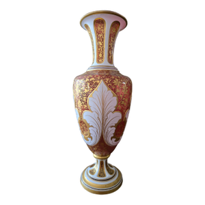 Antique Moser Bohemian Glass Museum Gilded Vase