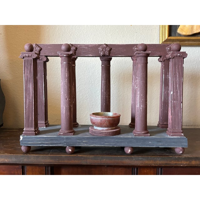 Early 20th Century Italian Grand Tour Neoclassical Architectural Model With Agate Burner For Sale - Image 9 of 14
