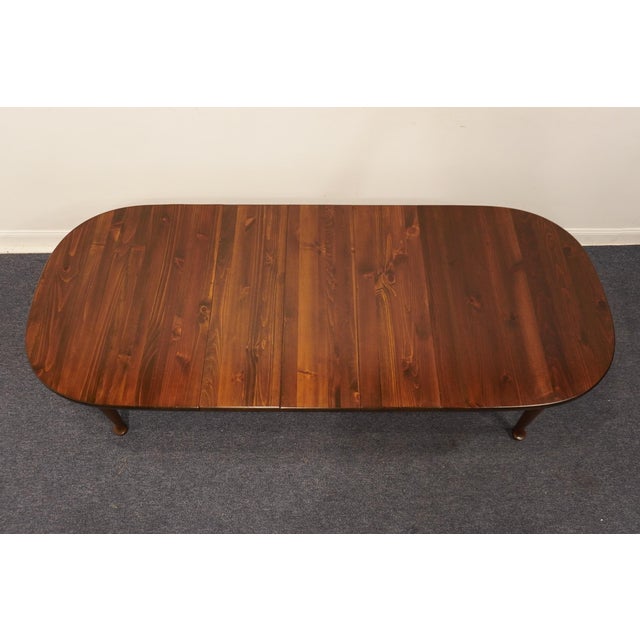 Late 20th Century High End Vintage Solid Knotty Pine Rustic Americana 96" Oval Dining Table For Sale - Image 5 of 10