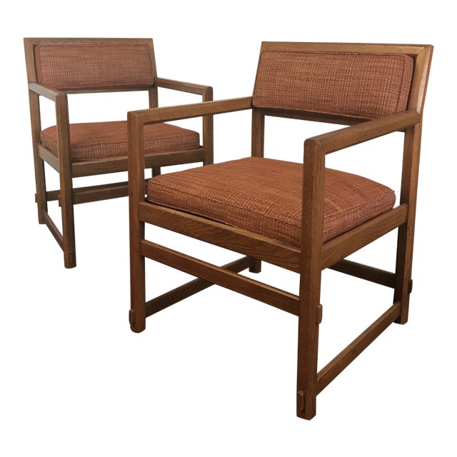 1960s Vintage Edward Wormley for Dunbar Club Chairs- A Pair For Sale