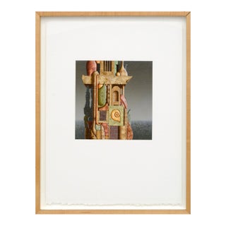Visionary Surrealist Totem Abstract -- Fragment Under Grey Sky by Clayton Anderson For Sale