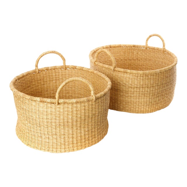 Natural Woven Grass Basket / Set of 2 Chairish