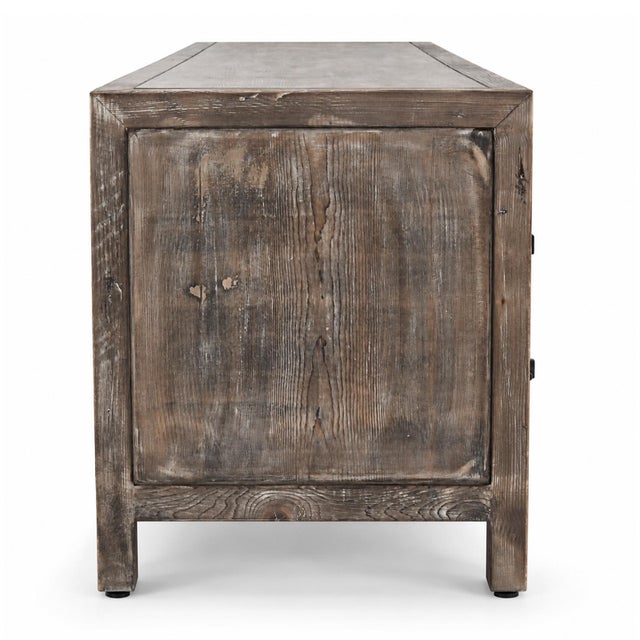 Wyatt Salvaged Barn Wood Media Cabinet For Sale - Image 4 of 5