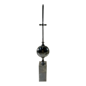 1960s Philippe Barbier Nickel and Crome Floor Lamp