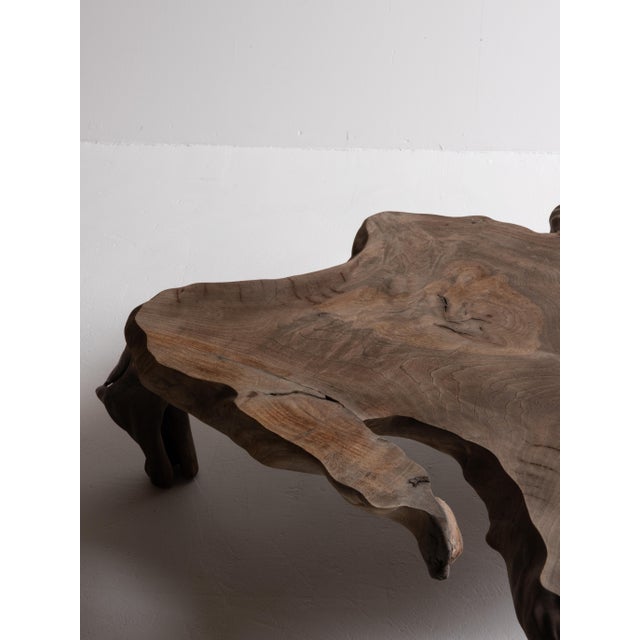 Japanese Antique Brutalist Low Table 1900s-1940s / Side Table Wabi Sabi For Sale - Image 14 of 18