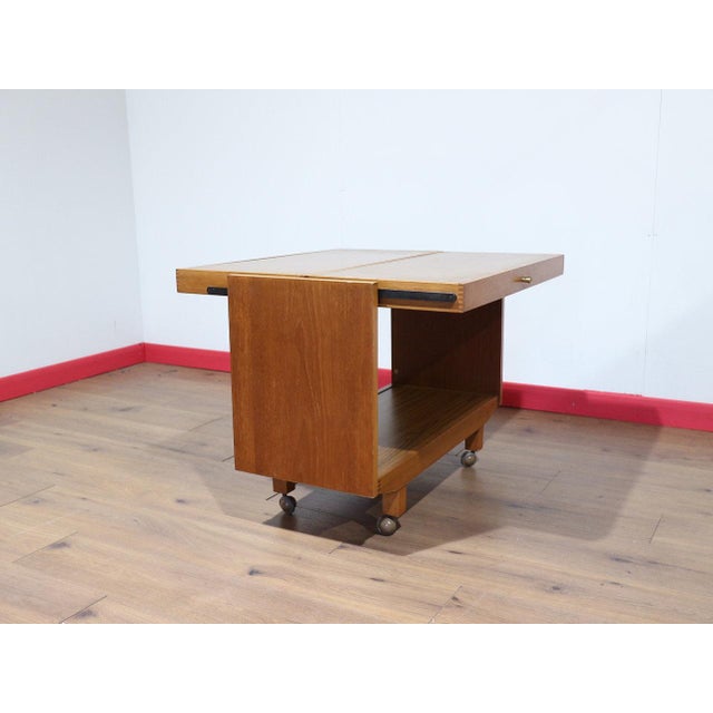 Mid Century Modern Vintage Teak Metamorphic Folding Coffee Dining Table For Sale - Image 10 of 15