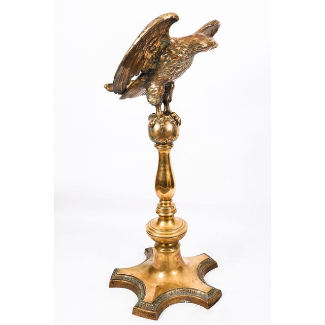 Antique Scottish Ecclesiastical Brass Eagle Lectern, 1890s For Sale - Image 10 of 18