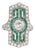 Vintage Art Deco 2.16ct Diamond Ring Calibre Emeralds Sz 7 Platinum Elongated For Sale