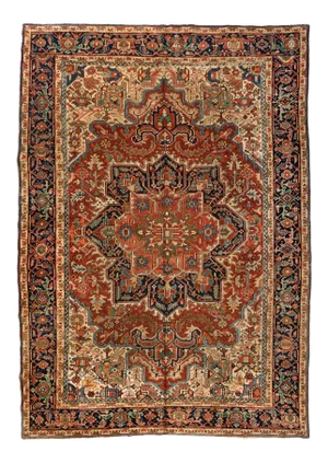 1920s Persian Heriz Brown Rug