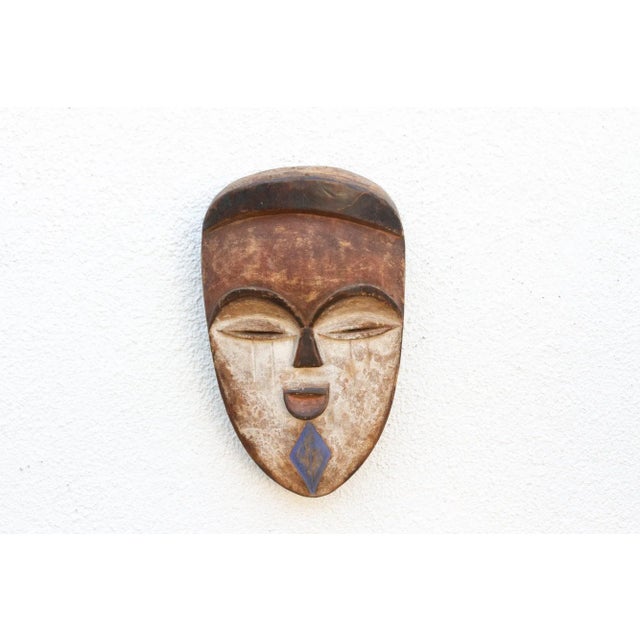African Charming Carved & Painted Kwele Mask For Sale - Image 3 of 11