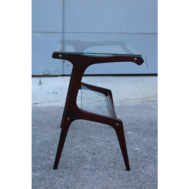 Minimalist Wood and Glass Coffee Table attributed to Cesare Lacca, 1950 For Sale - Image 11 of 13