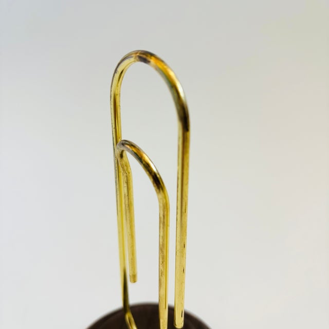 Large Vintage Brass Paperclip Note Holder / Letter Holder For Sale In San Francisco - Image 6 of 10