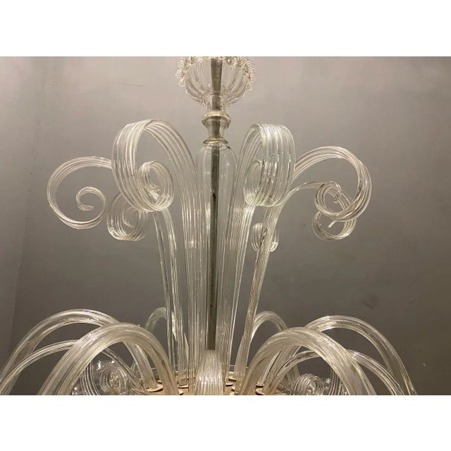 Large Venetian Murano Glass Chandelier, 1960s For Sale - Image 3 of 13