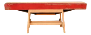 Italian Wooden and Rope Table, 1970s