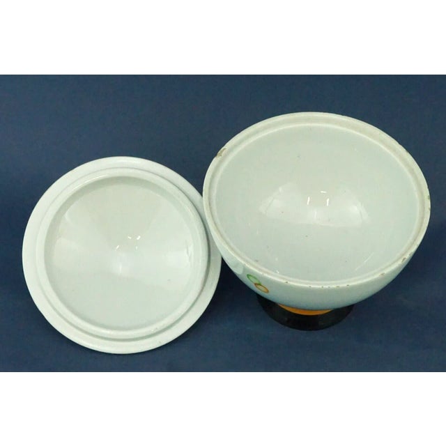 Vintage Italian Ceramic Vase with Lid by the Galvani Factory, 1920s For Sale - Image 12 of 18