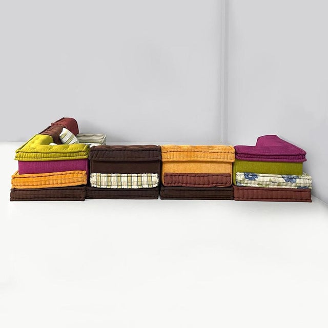 French Modular Sofa Mah Jong attributed to Hans Hopfer for Roche Bobois For Sale - Image 6 of 18