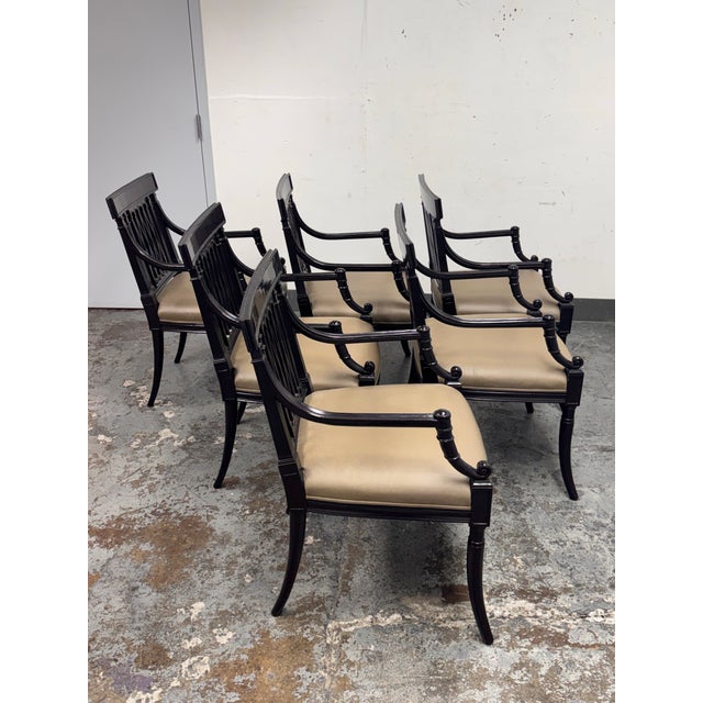 Rose Tarlow Pope Dining Armchairs, Set of Six For Sale In San Francisco - Image 6 of 12
