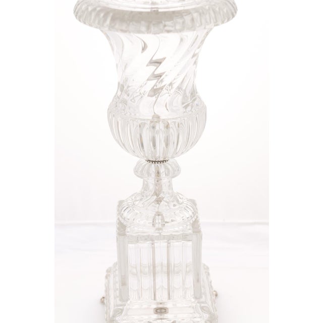 Transparent 1940s Regency Baccarat Style Table Lamp, Attr. To Paul Hanson n.y. For Sale - Image 8 of 9