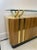 Leon Rosen 1980s Leon Rosen Modern Wood & Brass & Glass Sideboard For Sale - Image 4 of 10