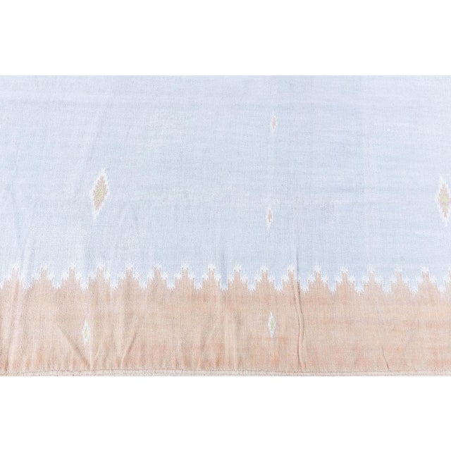Textile Doris Leslie Blau Mid-Century Indian Dhurrie Cream Flatweave Cotton Rug For Sale - Image 7 of 10