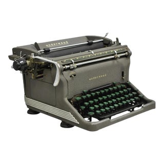 Vintage Underwood Rhythm Touch Art Deco Typewriter W/ Green Keyboard Circa 1950 For Sale