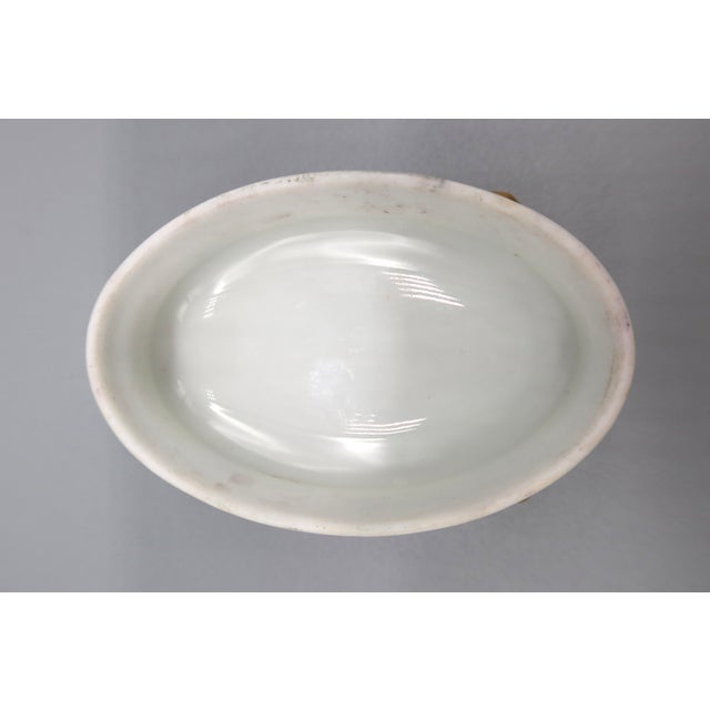 Vintage French Porcelain Footed Jewelry Dish For Sale In Austin - Image 6 of 9