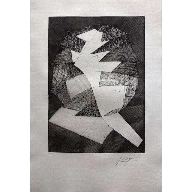 Original etching, aquaforte, aquatint engraving. Hand pencil signed and numbered. Published by Editions Denise René,...