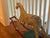 Shabby Chic Antique Hand-Carved Wooden Rocking Horse With Original Painted Finish For Sale - Image 3 of 8