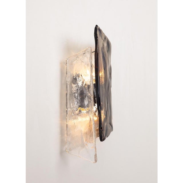 Glass Large Murano Glass Sconce Wall Light attributed to Kalmar, Austria, 1970s For Sale - Image 7 of 9