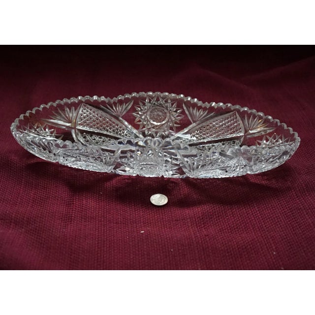 Brilliant cut glass crystal ball...from early 1900's Family piece, antique...always referred to as the asparagus bowl...