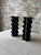 Contemporary Set of 2 Sculptural Matte Black Bud Vases For Sale - Image 3 of 6