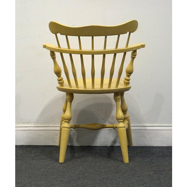 Ethan Allen Heirloom Maple Colonial Early American Comb Back Mate's Chair 14-6040 - 411 Daffodil Finish For Sale In Kansas City - Image 6 of 10
