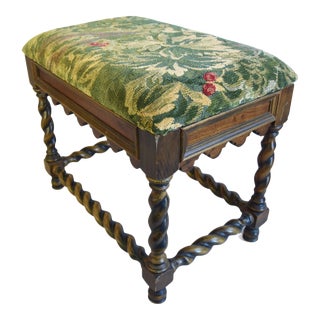 Custom Italian Scalamandré Marly Velvet Upholstered Bench For Sale