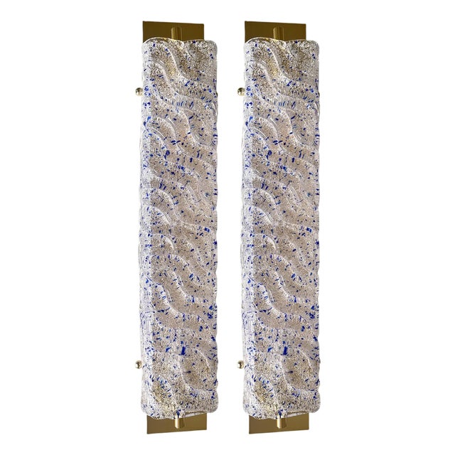 Gold Murano Glass Wall Sconces by Simoeng, Set of 2 For Sale
