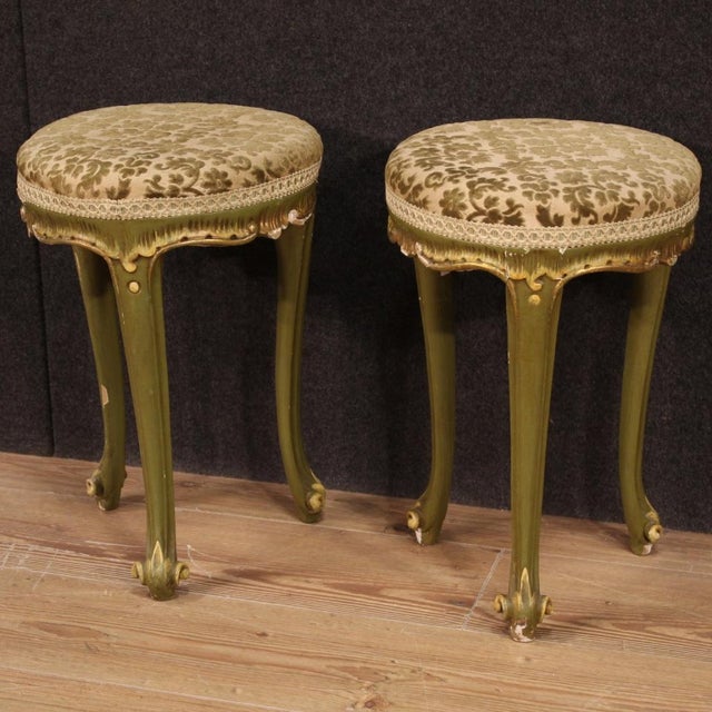 20th Century Venetian Lacquered Stools, 1960s, Set of 2 For Sale - Image 13 of 13