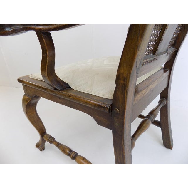 Neo-Bbaroque Wooden Armchair with Viennese Weave For Sale - Image 6 of 18