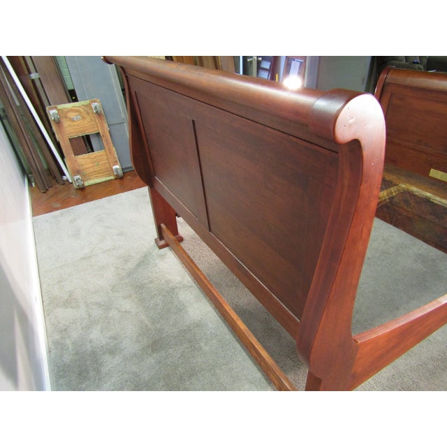 Wood Lexington Bob Timberlake Solid Cherry Queen Size Sleigh Bed For Sale - Image 7 of 9