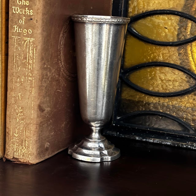 Antique Silverplate Trumpet Bud Vase - Benjamin Franklin Hotel For Sale - Image 9 of 9