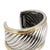 Metal David Yurman 18k Yellow Gold Silver Two-Tone Sculpted Cable Cuff Bangle Bracelet For Sale - Image 7 of 8