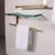 Glass and Brass Bathroom Set in the style of Fontana Arte, Set of 6 For Sale - Image 6 of 8