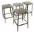 Cb2 Flint Metal Counter Stools, Set of Four For Sale