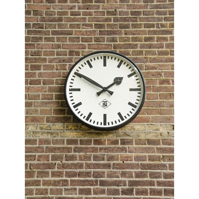 Large Station Wall Clock from Telenorma, Germany, 1950s For Sale - Image 15 of 15