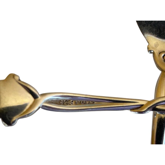 Traditional Antique Frank Whiting 4 Piece Sterling Silver Forget-Me-Not/Rope Condiment Set For Sale - Image 3 of 10