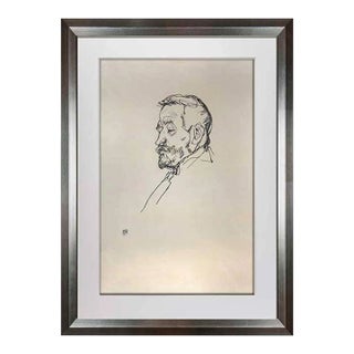 Egon Schiele Lithograph Signed #‘Ed Limited Ed: 100 “Portrait of Heinrich Benesch" For Sale