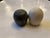 2000 - 2009 Small Crate & Barrel White & Dark Marble Salt & Pepper Shakers- a Pair For Sale - Image 5 of 5