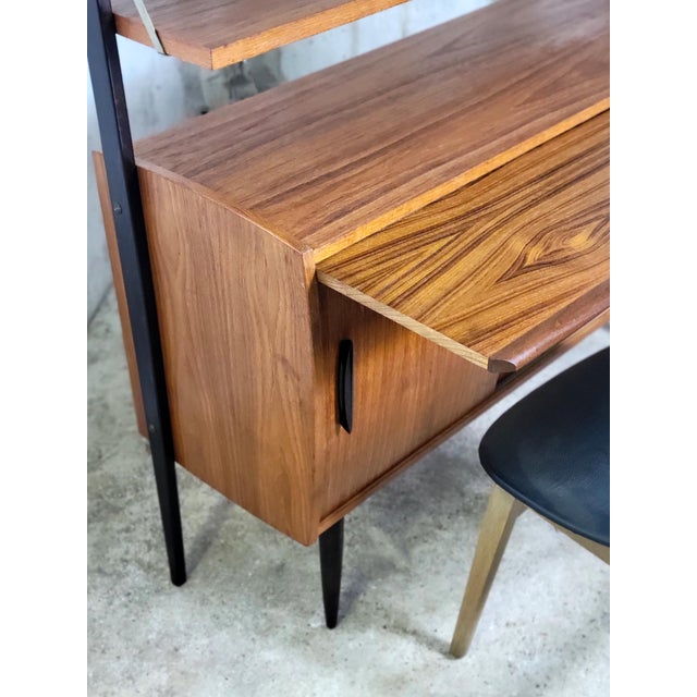Vintage Swedish Freestanding Wall Unit with Desk, 1960s For Sale - Image 11 of 13