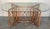 1960s Chinese Chippendale Style Bamboo Dining Table With Oval Glass Top For Sale - Image 5 of 11