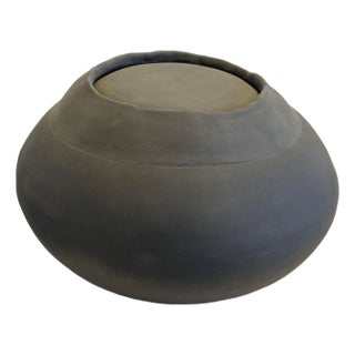Ceramic Sculpture Black Dome For Sale