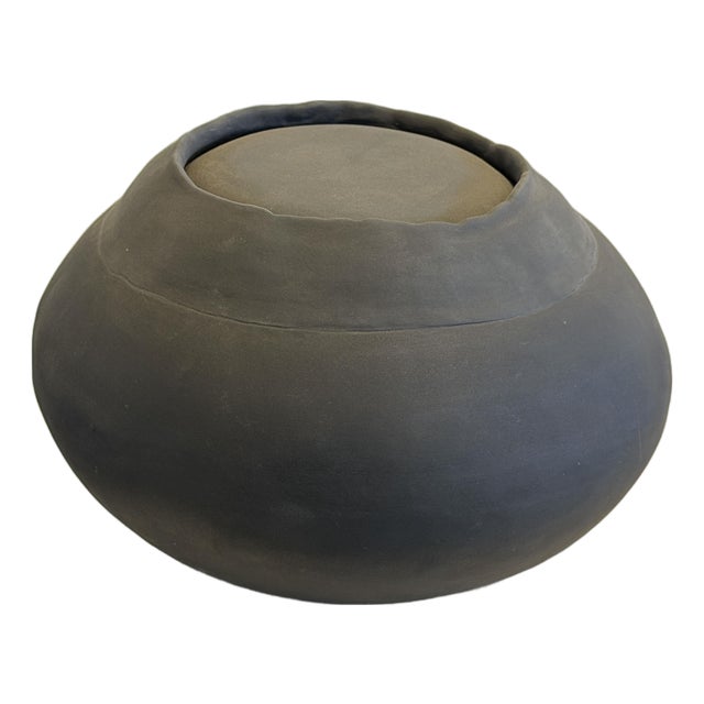 Ceramic Sculpture Black Dome For Sale
