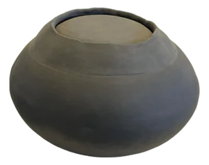 Ceramic Sculpture Black Dome